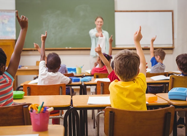 Estudantes em uma experiência de aprendizagem